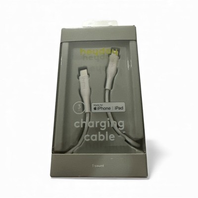 3' Lighting to USB-C Round Cable - heyday -  White