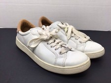 UGG Milo White Leather Sneakers Womens Size 10 Style 1132730