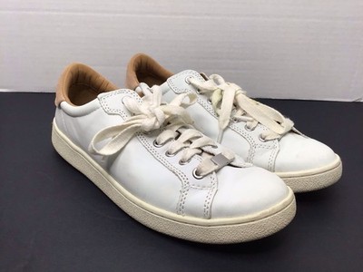 UGG Milo White Leather Sneakers Womens Size 10 Style 1132730