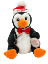 Coca-Cola Penguin Bean Bag Plush Christmas Collectible, 1997 90  s Vintage