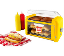 Nostalgia Oscar Mayer Hot Dog Roller & Bun Warmer - Yell-Stainless Steel Grill R