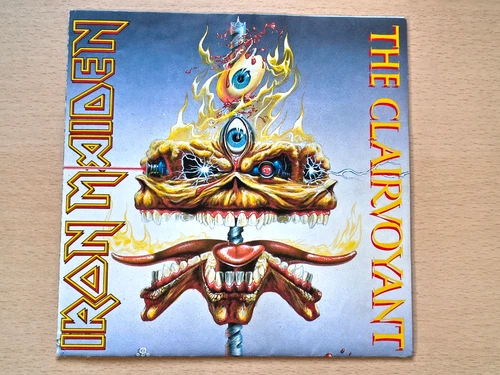 Iron Maiden/The Clairvoyant/1988 EMI 7" Single/Clear Vinyl/Poster Sleeve/EX