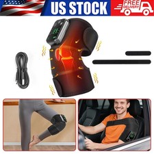 Electric Therapy Knee Massager Heated Vibration Joint Brace Shoulder Pain Relief