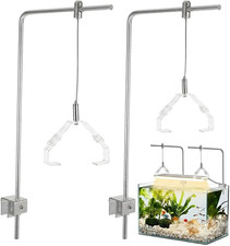 2Pcs Aquarium Light Riser, Adjustable Height Aquarium Light Holder Stand Hanging