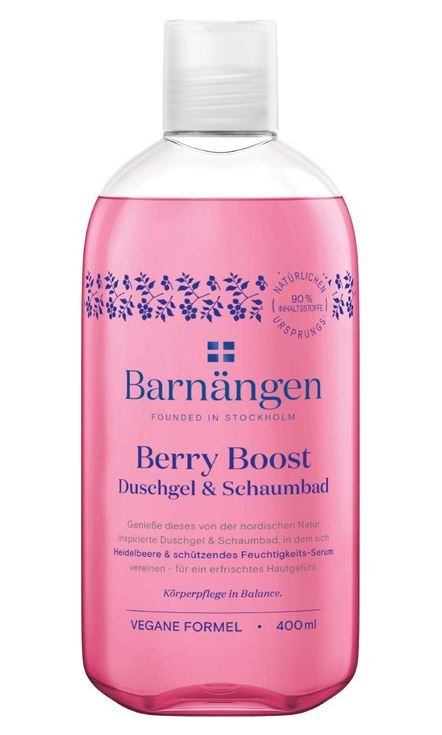 Duschgel & Schaumbad Barnängen Berry Boost, Heidelbeere, vegan 5 x 400 ml