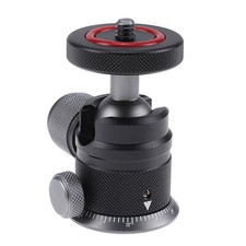 Mini Ballhead 360 Swivel DSLR Camera Tripod 1/4" Screw Mount Scaled Plate Base
