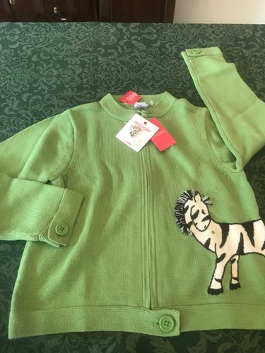 NWT mod zebra cardigan sweater gymboree 9 2 pc lot vintage charms set green - Picture 2 of 5