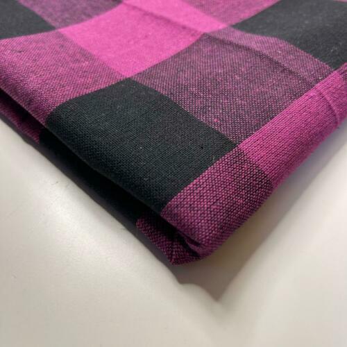 *Clearance* Luxury Gingham Check 100% Cotton Linen Woven Material Fabric 44" - Picture 61 of 103