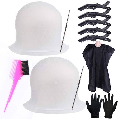 Silicone Highlight Caps Set for Color Hair 2 PCS Professional Reusable Highlight - Picture 10 of 12