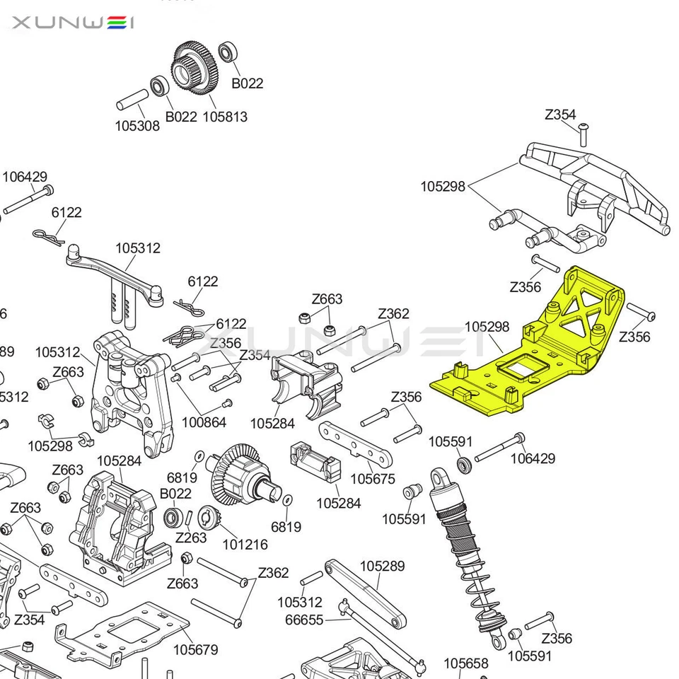 Stainless Steel Lower Skid Plate 105298 for HPI SAVAGE XS SS Flux GT-2XS Truck - Image 2 of 4