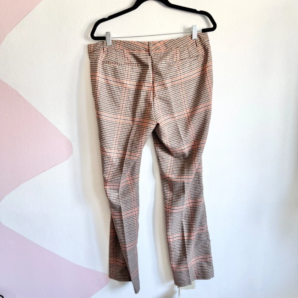 Pantalones a Cuadros New York & Company, Retro Mod Preppy Groovy Talla 10 Foto 2 de 4