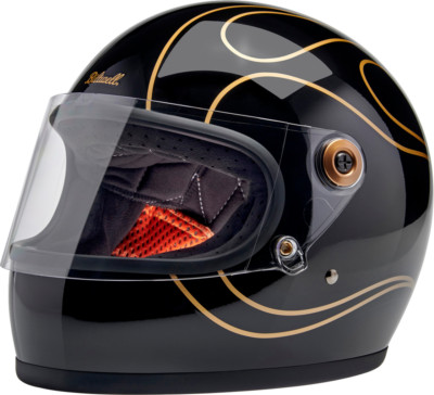 Gringo S Helmet - Gloss Black Flames - Large 1003-567-504