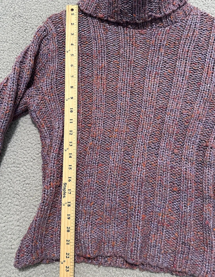 Suéter para mujer The Territory Ahead S/M tejido púrpura cuello alto hecho en EE. UU. de colección Foto 4 de 4