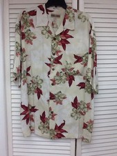 Men's SS Button Front Hawaiian Styled Shirt, Large, Orignal Island Sport