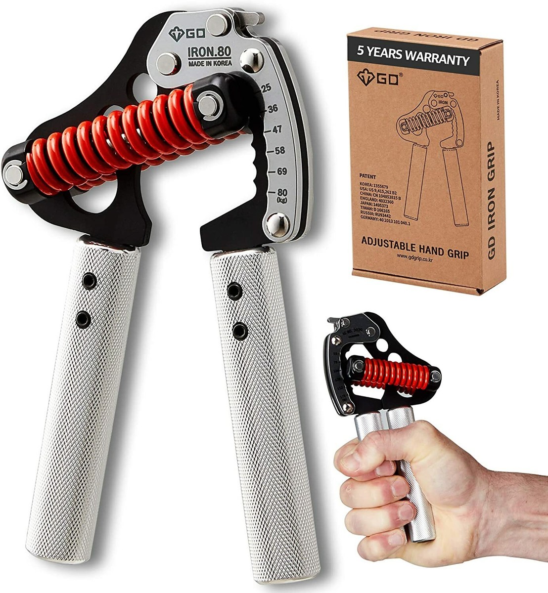 New) GD Iron Grip Light. 80 Adjustable Hand Gripper Hand