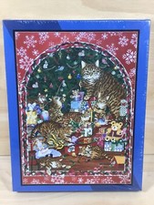 Early Christmas Morning 750 Pc. Puzzle Cats Kittens X-Mas Tree Gifts New Sealed