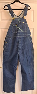 Vintage KEY Imperial Aristocrat Herringbone Denim Bib Overalls 40