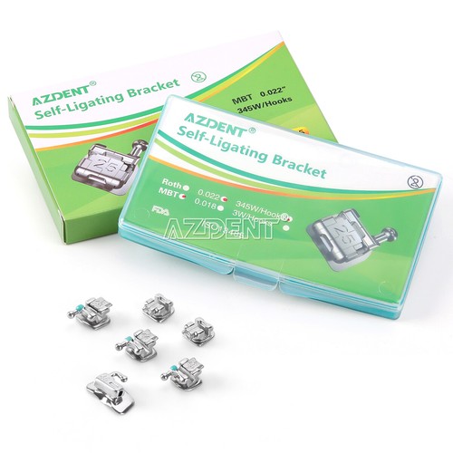 5X AZDENT Dental Orthodontics Self-ligating Bracket Mini Roth 0.022 Hooks 345 - Picture 7 of 14