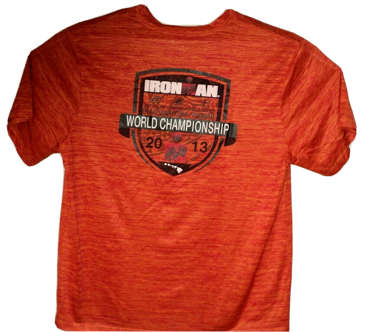 IRONMAN TRIATHLON World Championship Hawaii NEW Orange Sided T Shirt Size  XL
