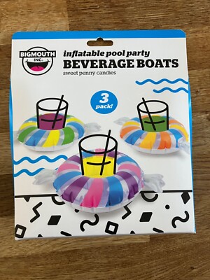 Aufblasbarer Pool Party Getränk Boot Getränk Float3 Sweet Penny Candy Bigmouth NEU