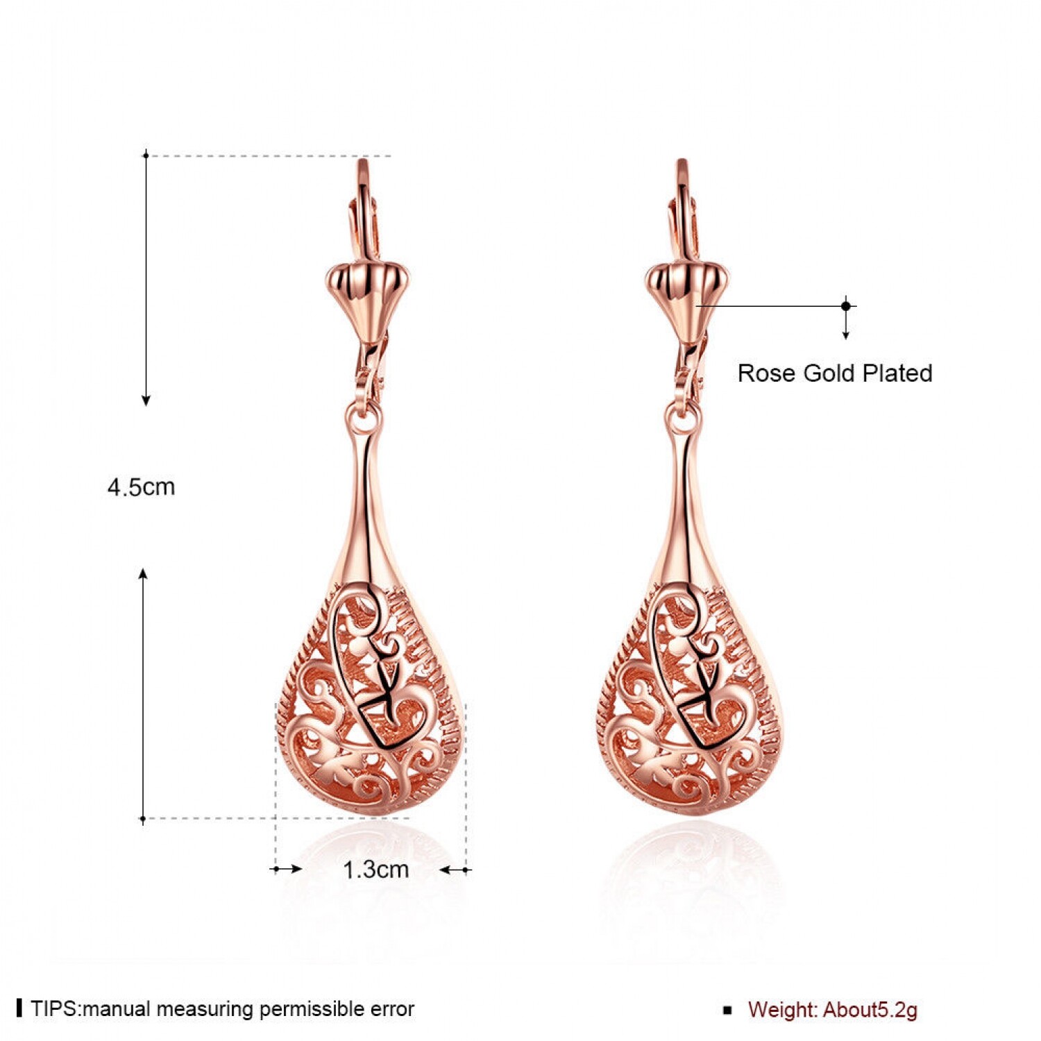 Filigree Lute Teardrop Jewelry Sterling Lever Back Drop Dangle Earrings