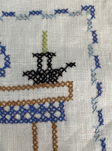 Vtg Handmade Embroidery Sampler "If Mother Says No - Ask Grandmother" Cross Stch - Picture 10 of 12