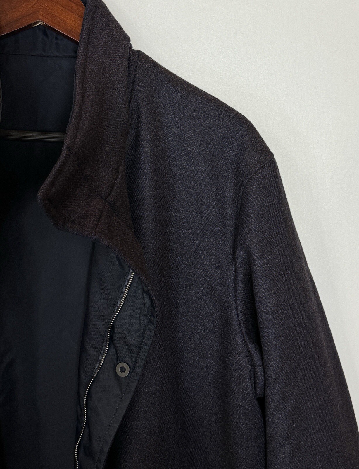 Emporio Armani Wool Blend Reversible Top Coat Size 48 #296 image 4