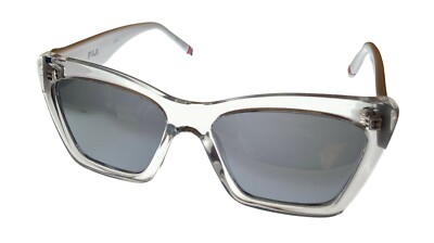 Fila Womens Crystal Cateye Plastic Sunglass, Smoke Flash  display picture 3
