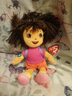 2006 Ty Beanie Babys Nick Jr Viacom - Dora The Explorer - Etikett Schutz.    15a