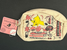 Pokemon Center Pikachu Poketabi Pouch Bag with Zipper Tabibiyori Hiroshima New
