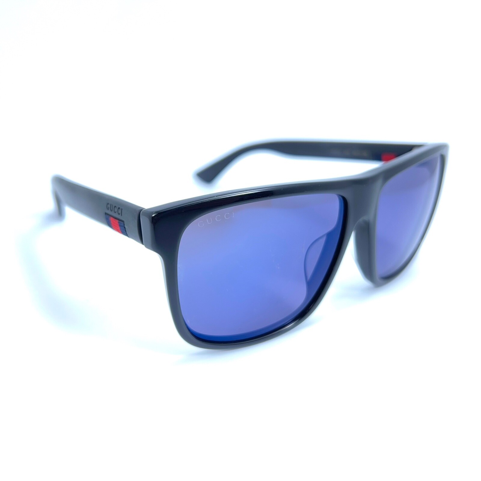 gucci blue mirror sunglasses