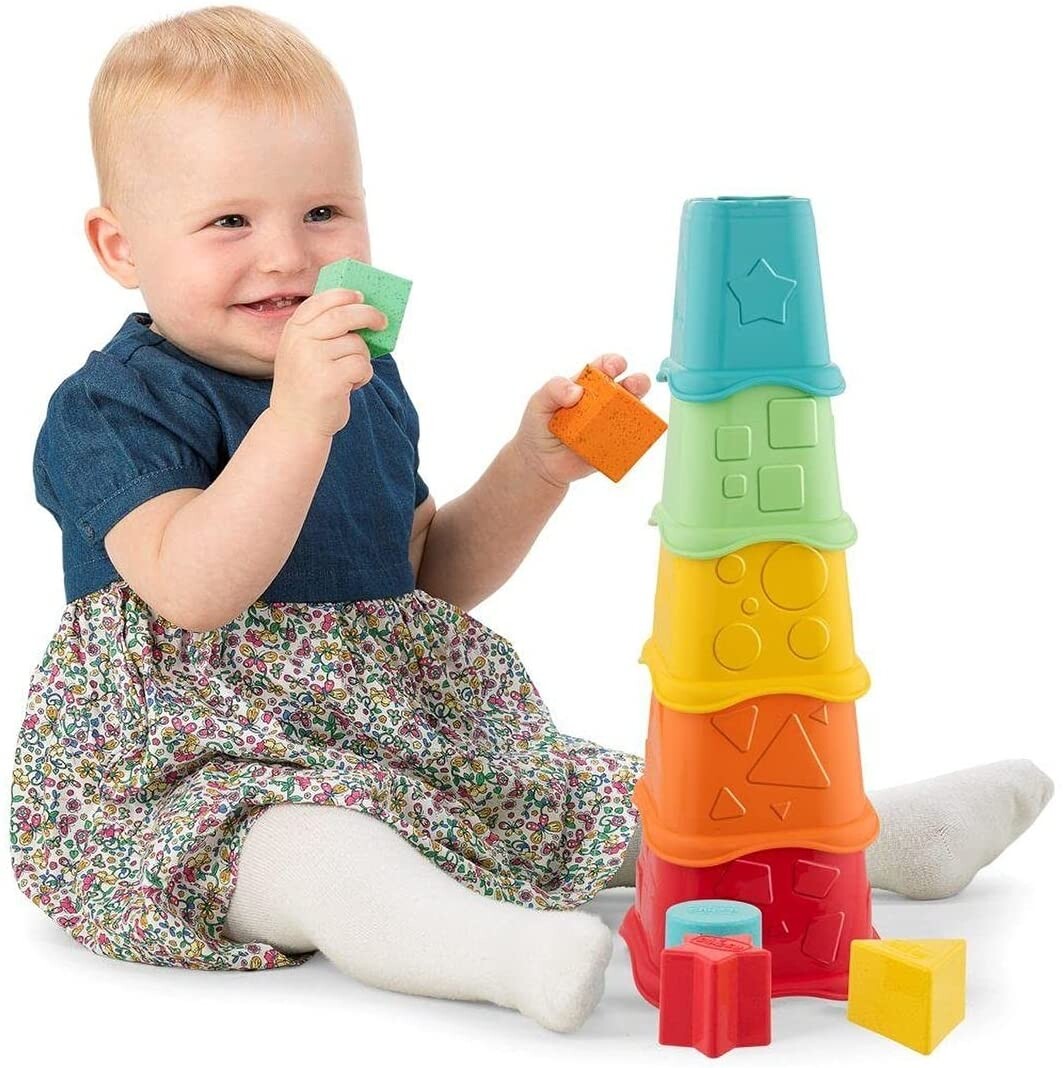 Chicco Tazze Impilabili Gioco Impila e Incastra 10 pezzi 6-36 mesi 93731 Chicco