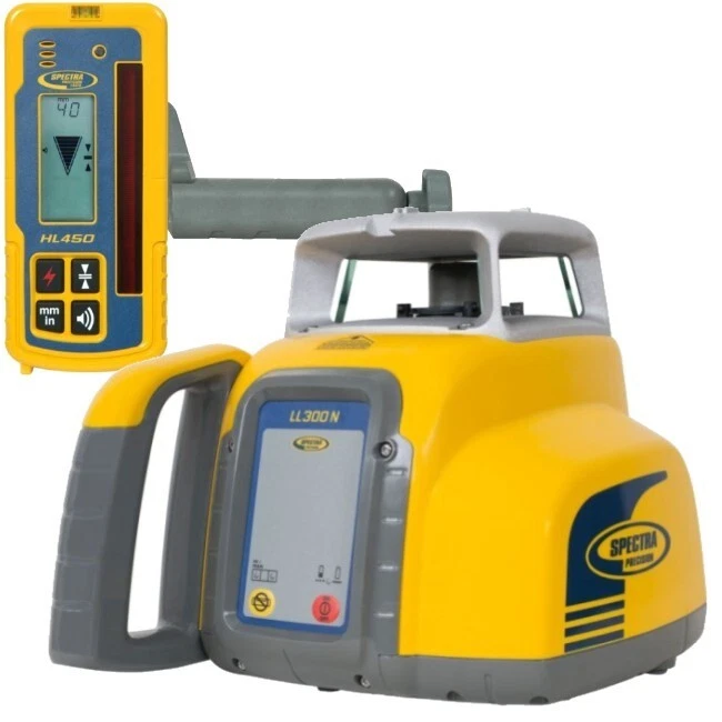 Spectra Laser Level LL300N w HL450 Receiver Alkaline Batteries eBay
