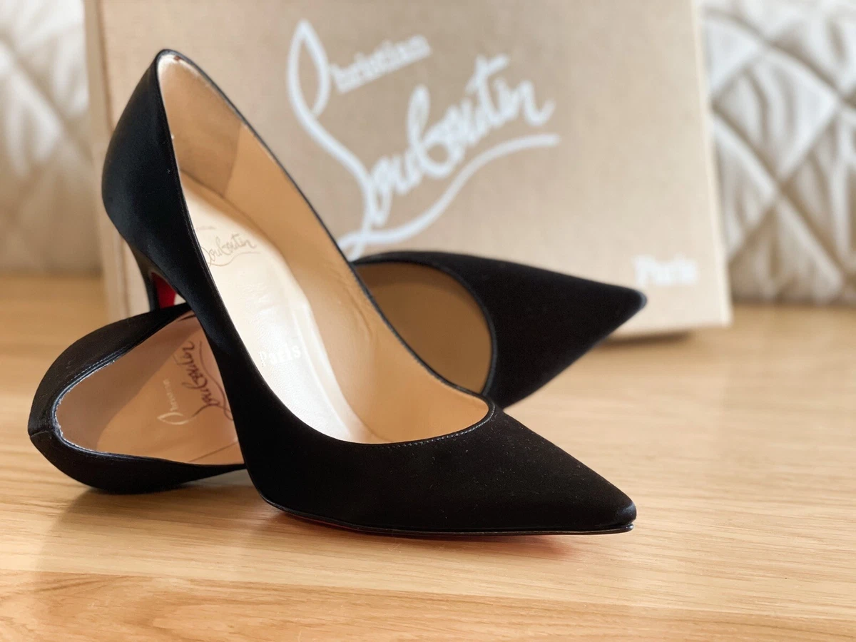 Christian Louboutin Heels Pointed 100 Satin Black UK 2.5 | EU 35.5 | eBay