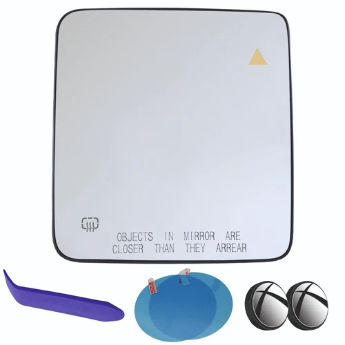 Passenger Side Mirror Glass for Jeep Wrangler 2018-2024, Heated with Blind Spot