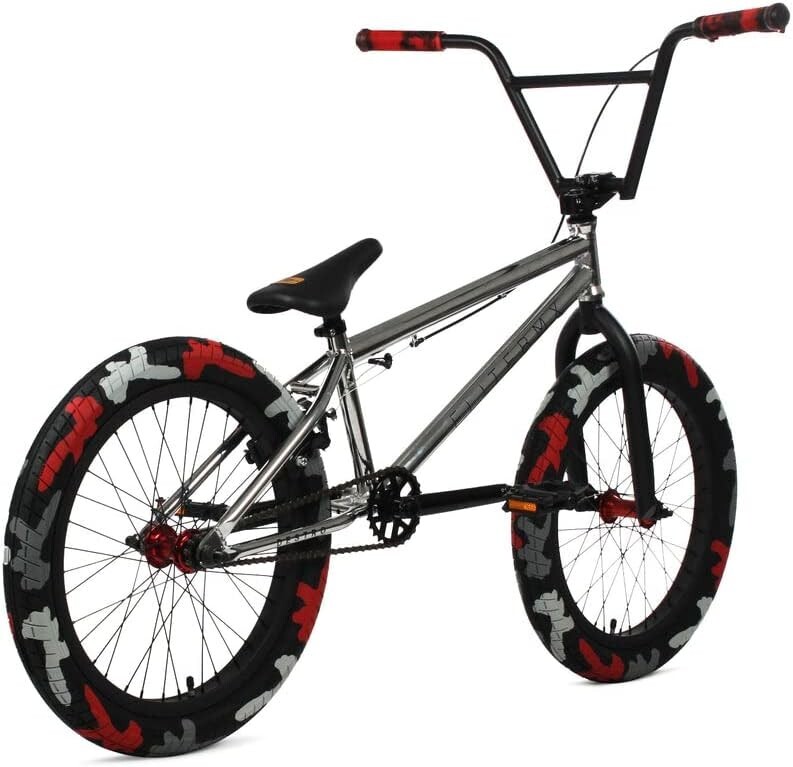 Elite 20" BMX Destro Bicycle Freestyle Bike 3 Piece Crank CHROME COMBAT