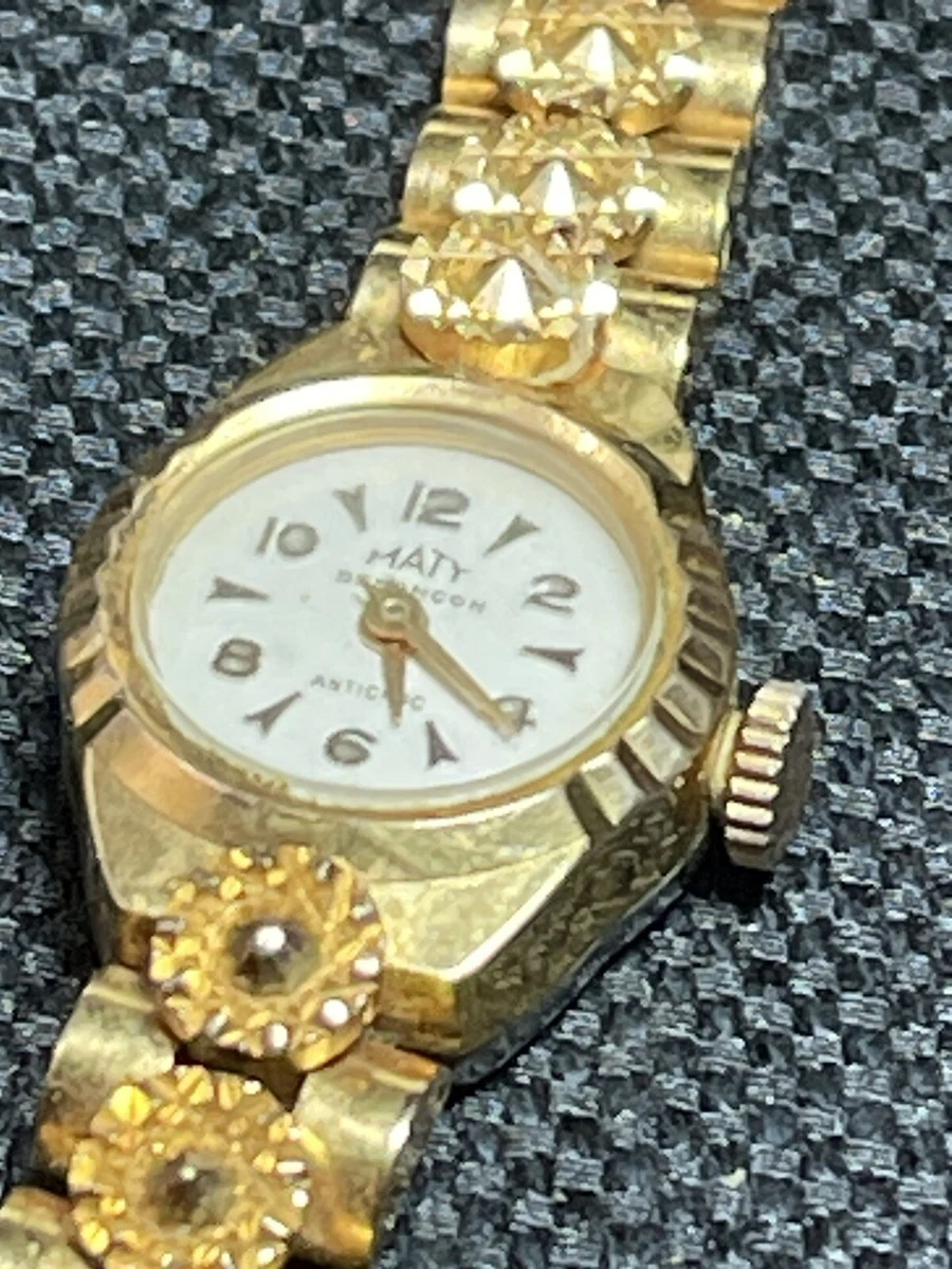 Montre Femme M canique Maty Plaqu Or Fonctionne Bien Superbe tat