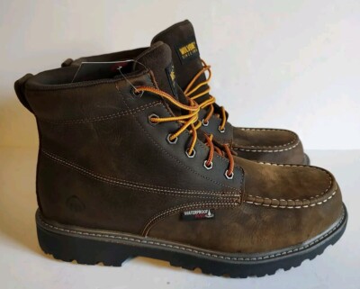 Wolverine Men's Floorhand MOC-TOE 6'' Steel-toe Leather Work Boots 13EW W221048