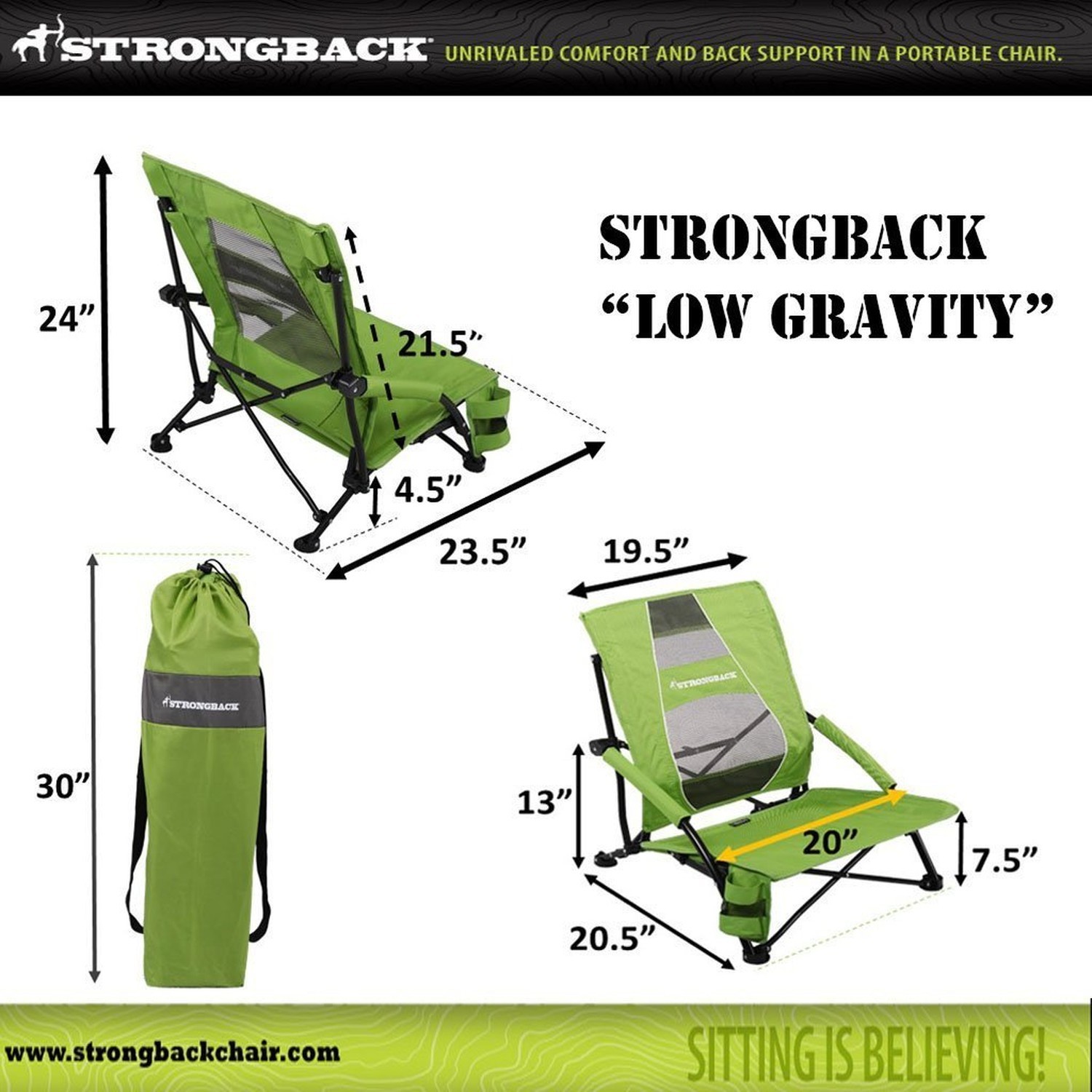 strongback elite camp chair