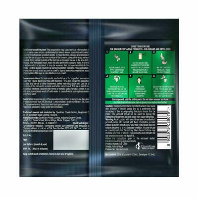 Lot De 5 Shampoings Colorants Indica Easy Noir Naturel - 25 Ml Chacun - 100% Ingrédients Naturels