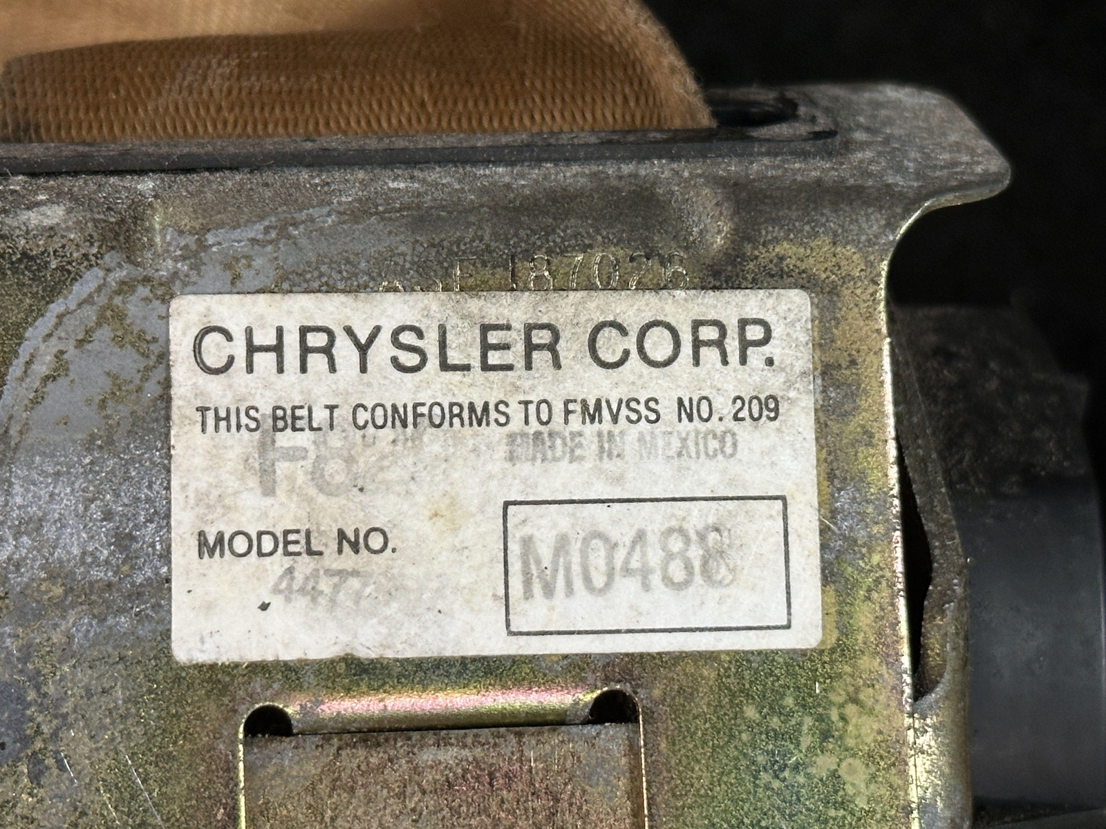 89-91 CHRYSLER TC MASERATI FRONT DRIVER & PASSENGER SAFETY SEAT BELT RETRACTORS