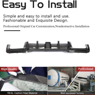 For BMW F10 528i 550i 535i 10-16 REAL CARBON Rear Bumper Diffuser