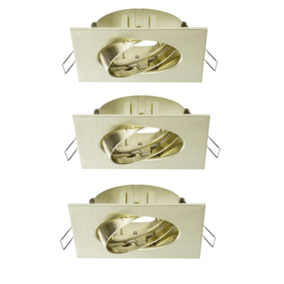 Paulmann 926.16 2Easy Recessed Light Set of 3 Quadro Recessed Ring Swivel Brass