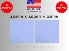 2 Thermal Conductive Silicone 100x100mmx0.5mm GPU CPU HeatSink Cooling Pad