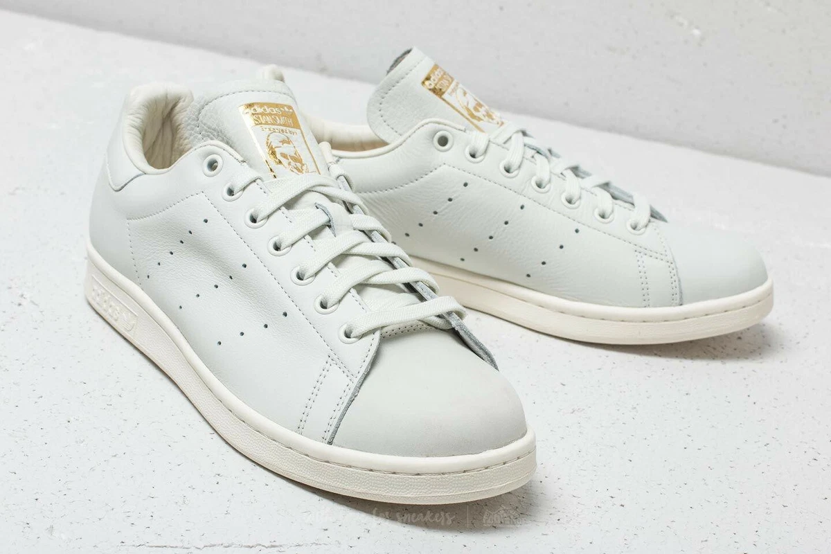 Adidas stan smith clearance premium white & gold