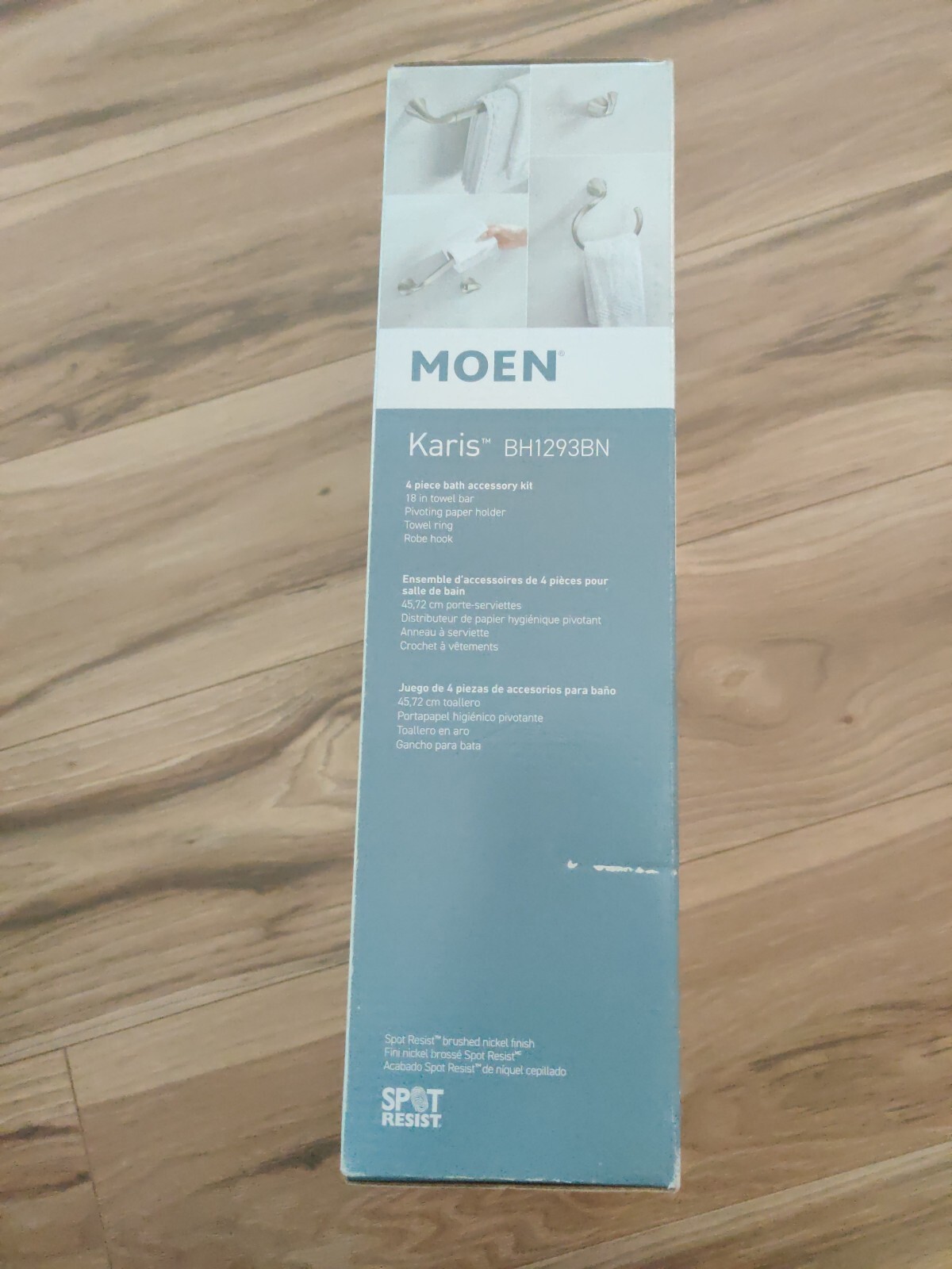 MOEN Karis 4 Piece Bathroom Accessory Kit Spot Resist Brushed Nickel