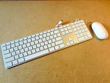 APPLE Wired Keyboard A1243  Mighty Mouse A1152 Set NICE MB110LL/A  MA086LL/A 