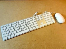 APPLE Wired Keyboard A1243 & Mighty Mouse A1152 Set NICE [MB110LL/A & MA086LL/A]