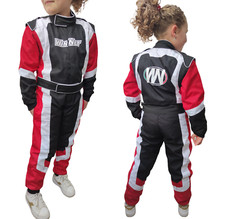 Tuta da bambino bimbo ragazzo per mini go kart go-kart cross 4 6 8 10 12 14 anni