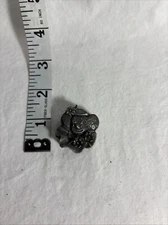 Vintage Torino Pewter Clown Earrings Brooch Necklace Jewelry Trinket Box Set